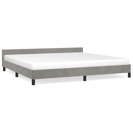 Bedframe zonder matras 200x200 cm fluweel lichtgrijs