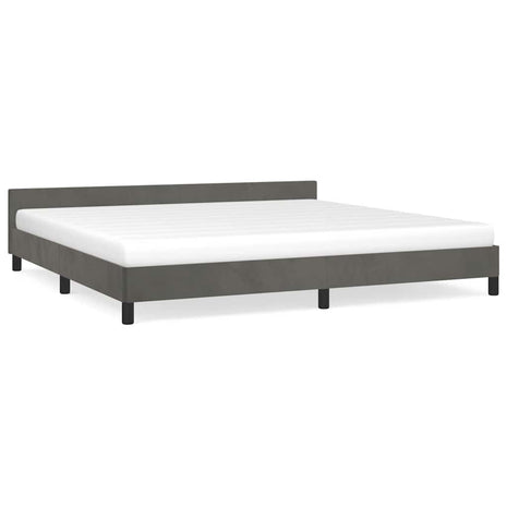 Bedframe zonder matras 200x200 cm fluweel donkergrijs