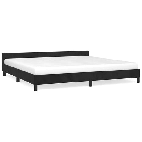 Bedframe zonder matras 200x200 cm fluweel zwart