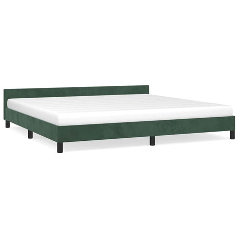 Bedframe zonder matras 200x200 cm fluweel donkergroen