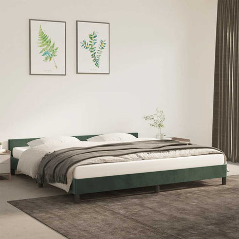 Bedframe zonder matras 200x200 cm fluweel donkergroen