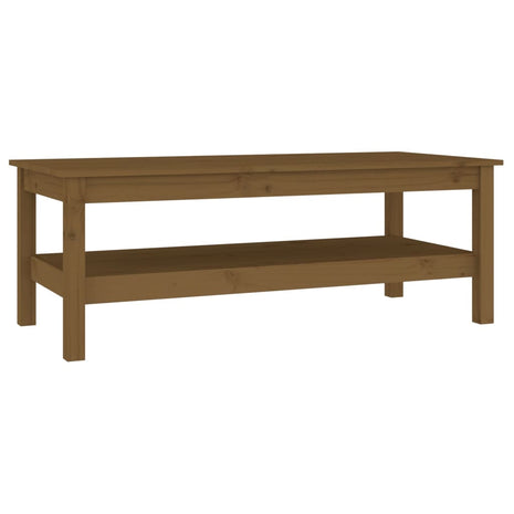 Salontafel 110x50x40 cm massief grenenhout honingbruin