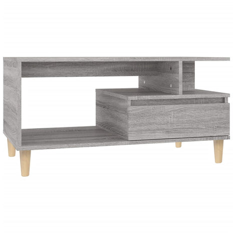 Salontafel 90x49x45 cm bewerkt hout grijs sonoma