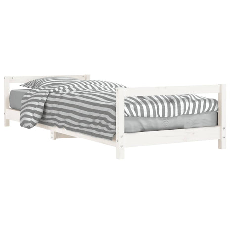 Kinderbedframe 90x200 cm massief grenenhout wit