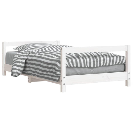 Kinderbedframe 80x160 cm massief grenenhout wit