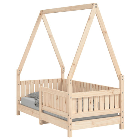 Kinderbedframe 70x140 cm massief grenenhout