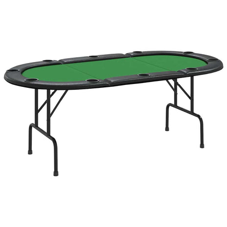 Pokertafel voor 10 spelers inklapbaar 207x106x76 cm groen