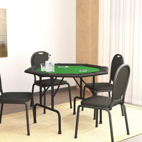 Pokertafel voor 8 spelers inklapbaar 108x108x75 cm groen