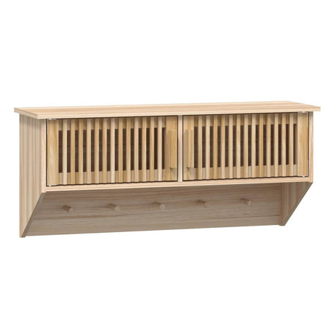 Wandkast met haken 80x24x35,5 cm bewerkt hout