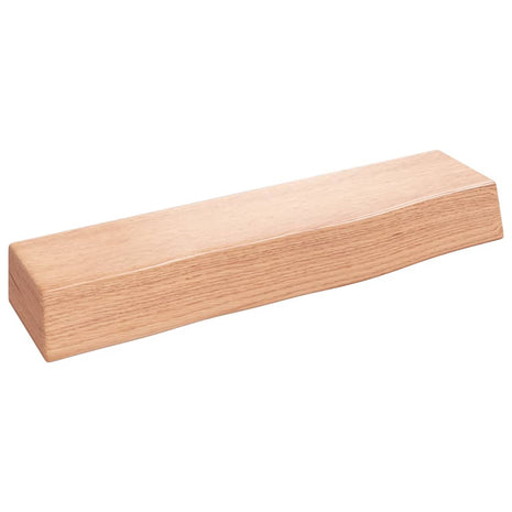 Wandschap 40x10x6 cm behandeld massief eikenhout lichtbruin