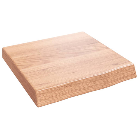 Wandschap 40x40x(2-6) cm behandeld massief eikenhout lichtbruin