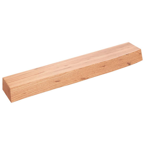 Wandschap 60x10x6 cm behandeld massief eikenhout lichtbruin