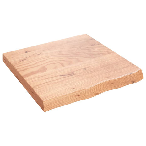 Wandschap 60x60x(2-6) cm behandeld massief eikenhout lichtbruin