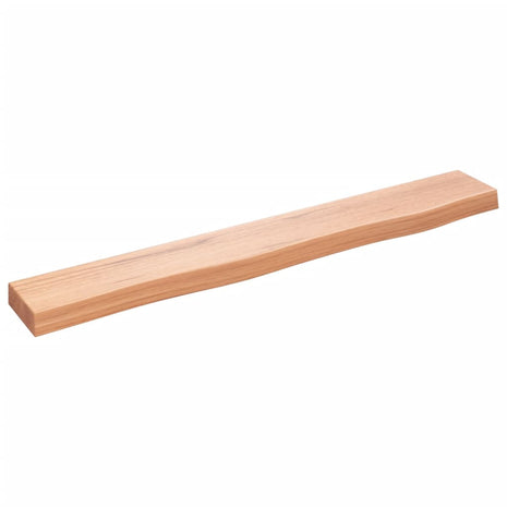 Wandschap 80x10x4 cm behandeld massief eikenhout lichtbruin