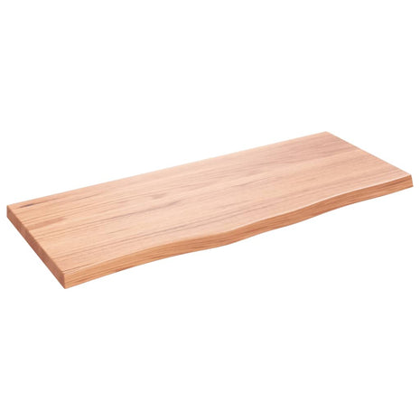 Wandschap 100x40x(2-4)cm behandeld massief eikenhout lichtbruin