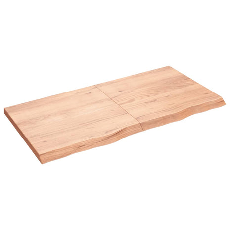 Wandschap 120x60x(2-4)cm behandeld massief eikenhout lichtbruin