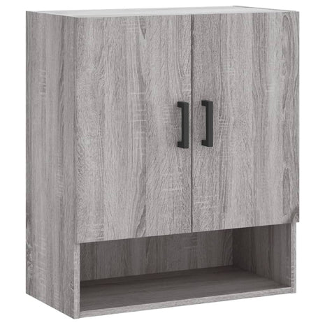 Wandkast 60x31x70 cm bewerkt hout grijs sonoma eikenkleurig