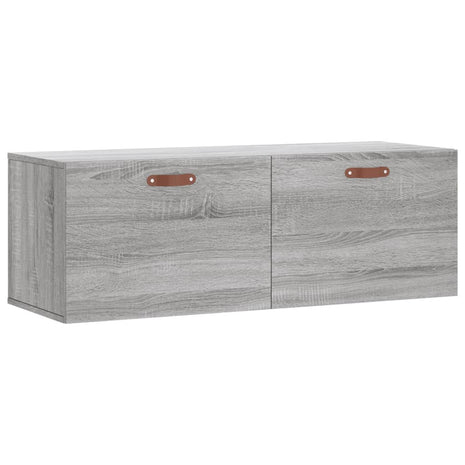 Wandkast 100x36,5x35 cm bewerkt hout grijs sonoma eikenkleurig