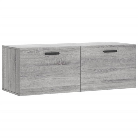 Wandkast 100x36,5x35 cm bewerkt hout grijs sonoma eikenkleurig