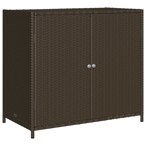 Tuinkast 83x45x76 cm poly rattan bruin