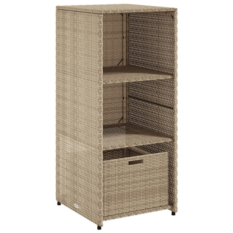 Tuinkast 50x55x115 cm poly rattan beige