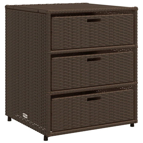 Tuinkast 55x59x69 cm poly rattan bruin