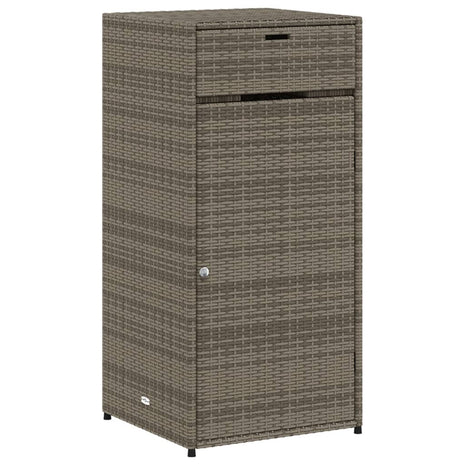 Tuinkast 55x55x111 cm poly rattan grijs