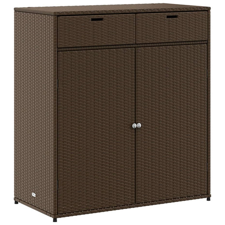 Tuinkast 105x55x113 cm poly rattan bruin