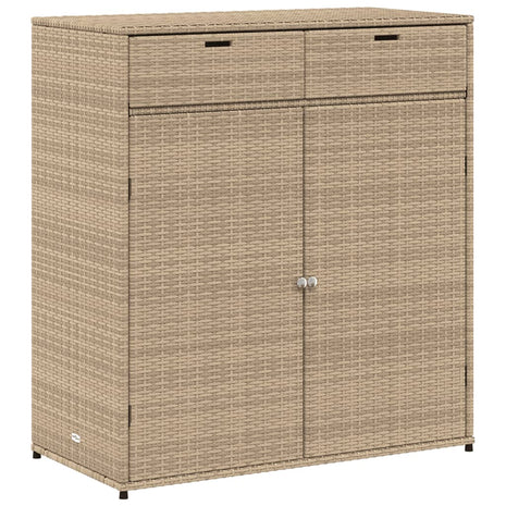 Tuinkast 105x55x113 cm poly rattan beige