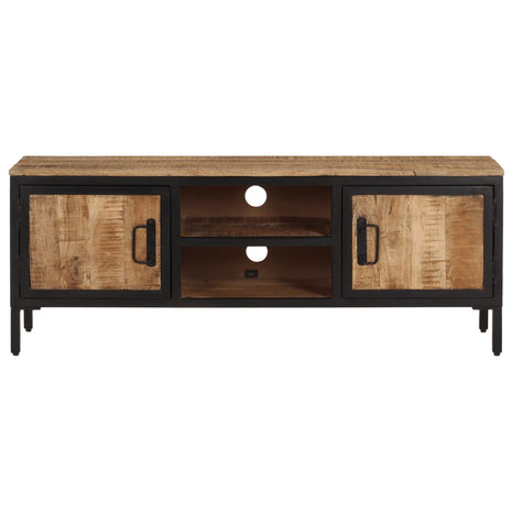 Tv-meubel 110x30x40 cm massief ruw mangohout