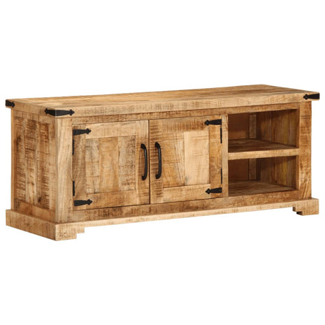 Tv-meubel 110x35x45 cm massief ruw mangohout