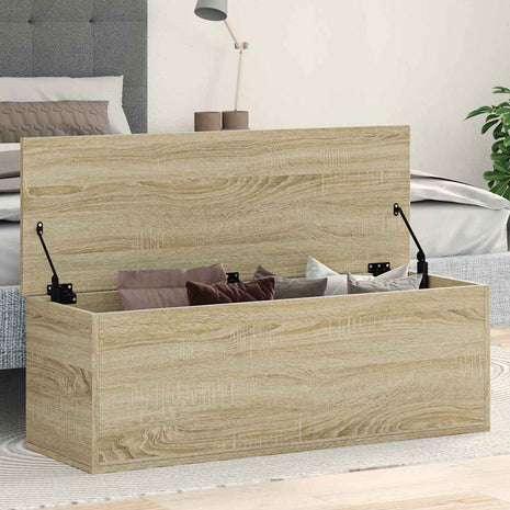 Opbergbox 102x35x35 cm bewerkt hout sonoma eikenkleurig