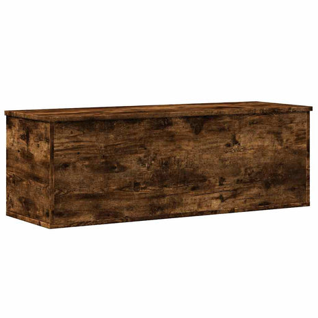 Opbergbox 102x35x35 cm bewerkt hout gerookt eikenkleurig