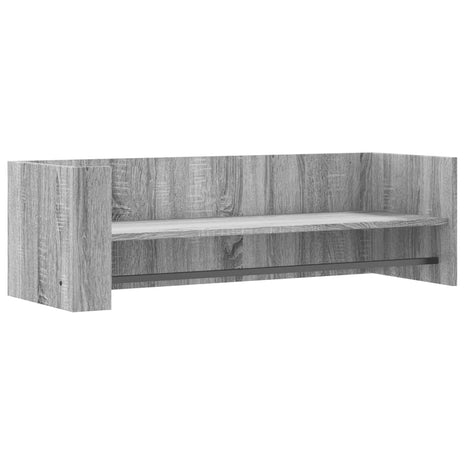 Wandschap 100x35x30,5 cm bewerkt hout grijs sonoma eikenkleurig