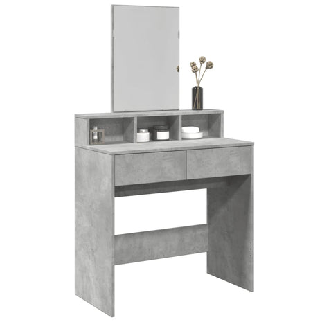 Kaptafel met spiegel 80x41x144,5 cm betongrijs