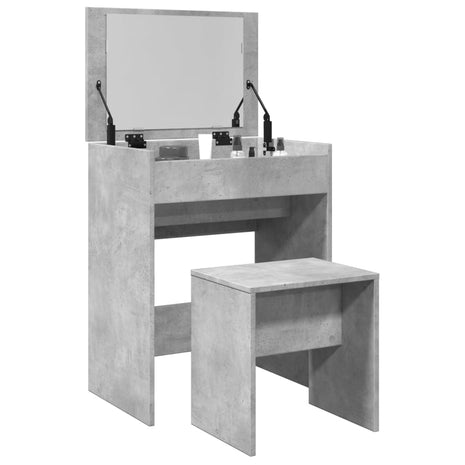 Kaptafel met krukje 60x40x113,5 cm betongrijs