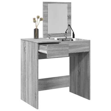 Kaptafel met spiegel 73x46,5x120 cm grijs sonoma