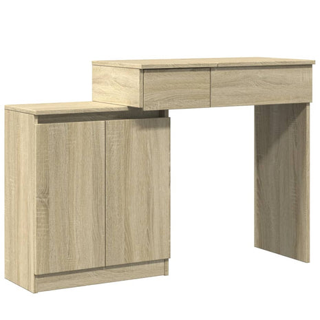 Kaptafel met LED 115x37x110,5 cm sonoma eikenkleurig