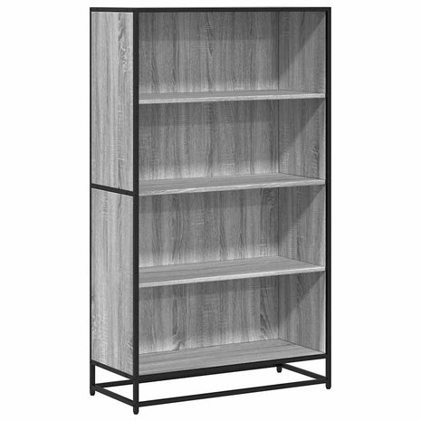 Boekenkast 80,5x35x139 cm bewerkt hout grijs sonoma eikenkleur