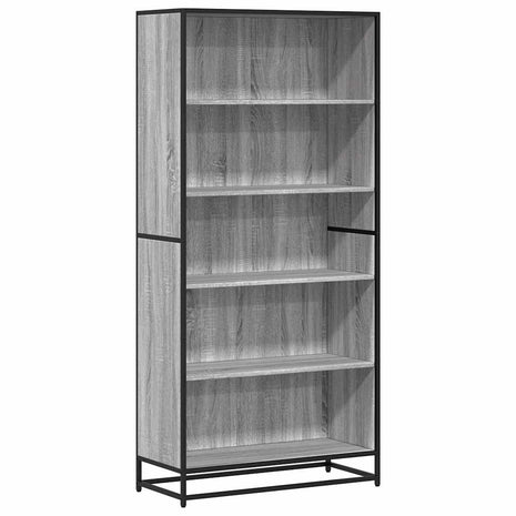 Boekenkast 80,5x35x170,5 cm bewerkt hout grijs sonoma eiken