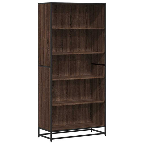 Boekenkast 80,5x35x170,5 cm bewerkt hout bruin eikenkleurig