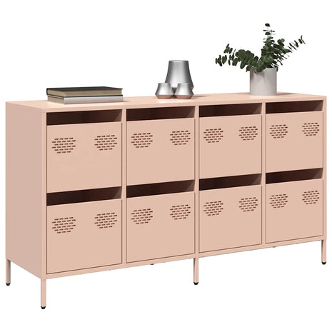 Dressoir 135x39x73,5 cm koudgewalst staal roze