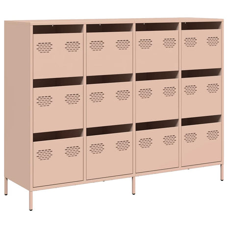 Dressoir 135x39x103,5 cm koudgewalst staal roze