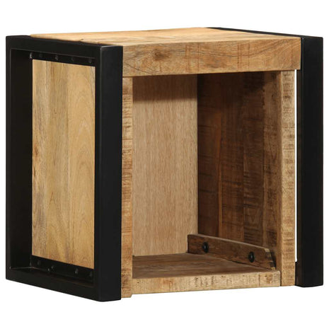 Nachtkastjes 2 st 40x35x40 cm massief ruw hout mango