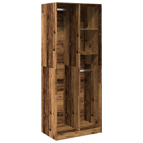 Kledingkast 80x50x200 cm bewerkt hout oud hout