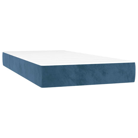 Pocketveringmatras voor kinderen 80x160 cm fluweel donkerblauw