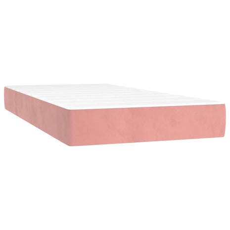 Pocketveringmatras 90x210x20 cm fluweel roze