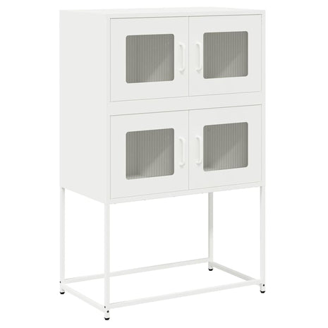 Hoge kast 68x39x107 cm staal wit