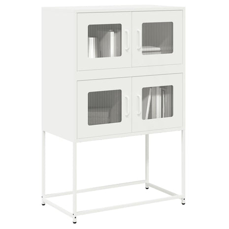 Hoge kast 68x39x107 cm staal wit