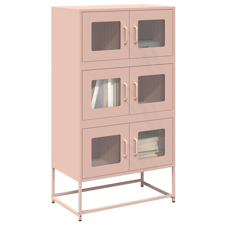 Hoge kast 68x39x123 cm staal roze